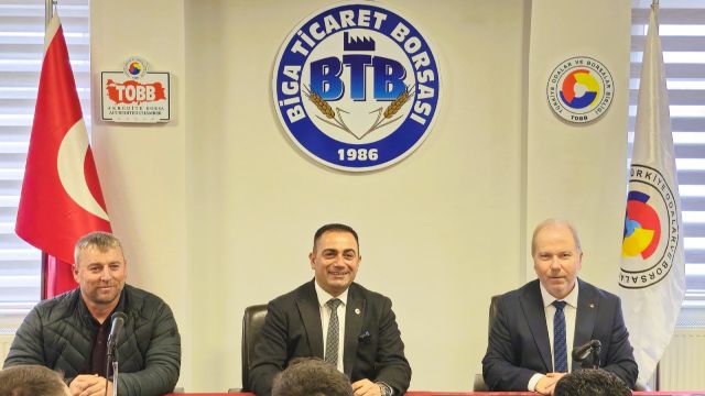 Biga Belediye Başkanı Bülent Erdoğan ve AK Parti İlçe Başkanlığı, Borsamızı Ziyaret Etti
