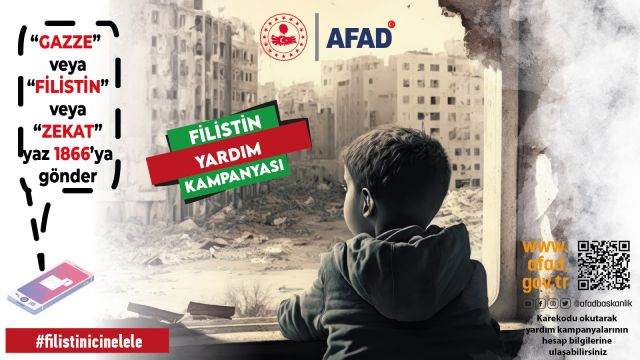 AFAD Filistine Yardım Kampanyası Yapıyor